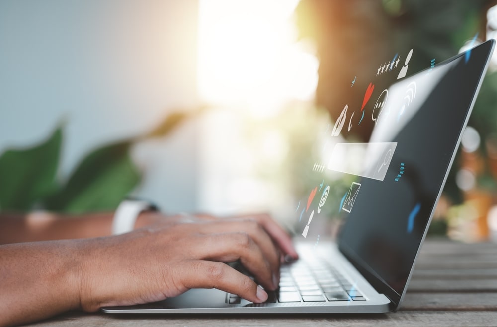 Person Working On A Computer