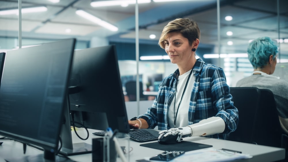 Person Working On The Computer 