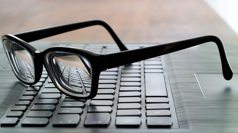 Glasses On Keyboard