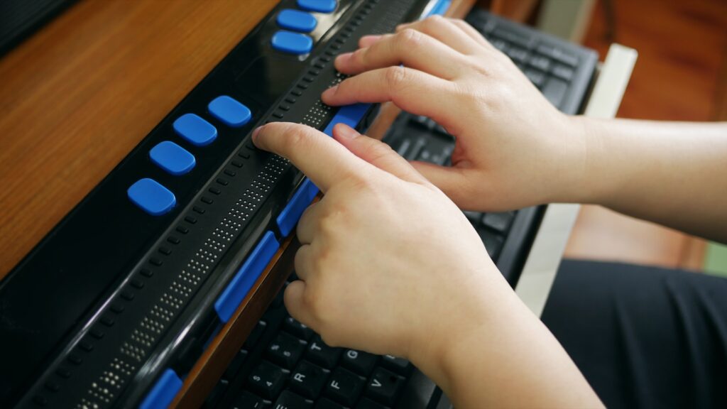 Person Using Accessibility Keyboard