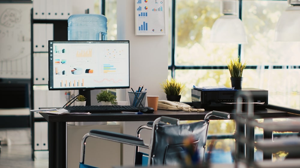 Computer Monitor On A Table