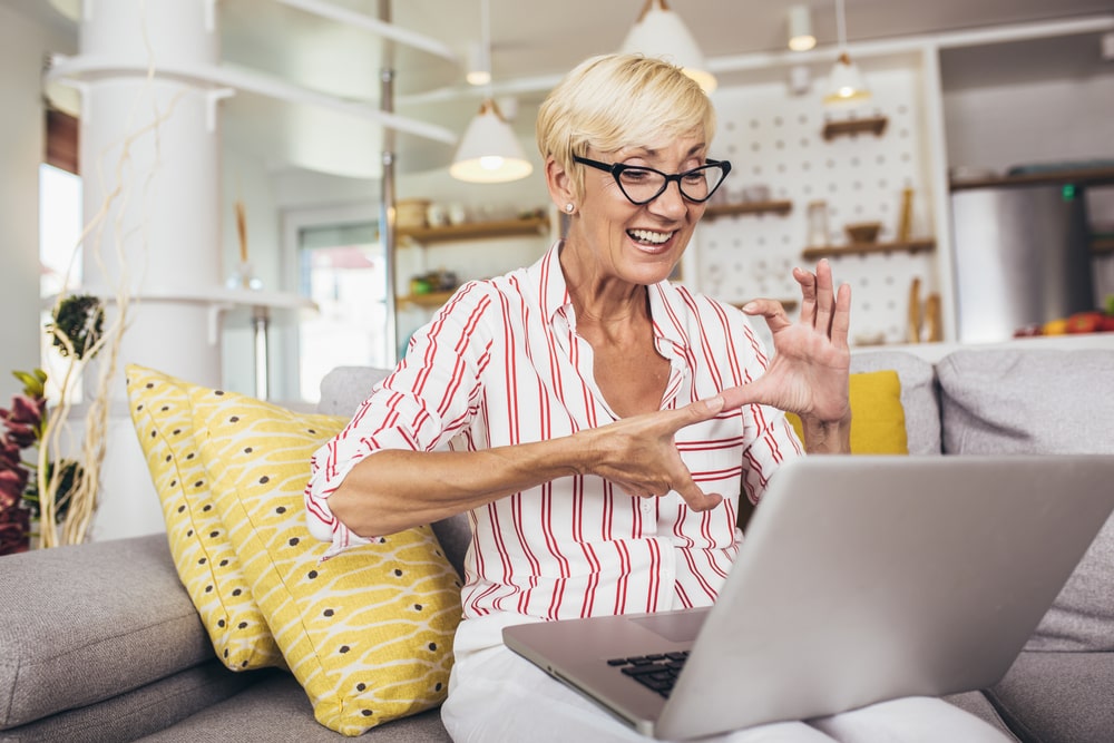 Woman Communicating With Hands